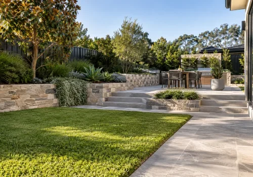 Landscaping and hardscaping for suitable residential projects