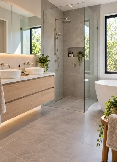 Bathroom renovation project coordination and selections planning